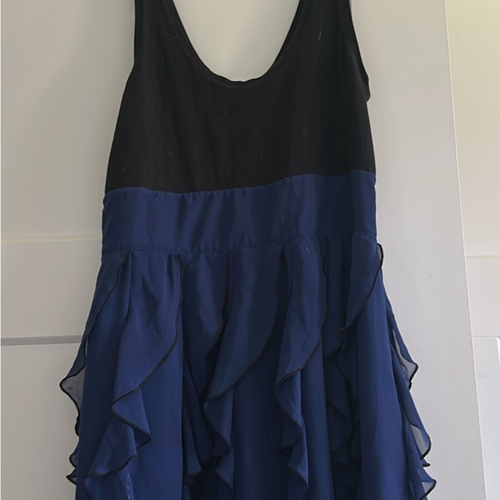 Express Black and Navy Blue Mini Dress